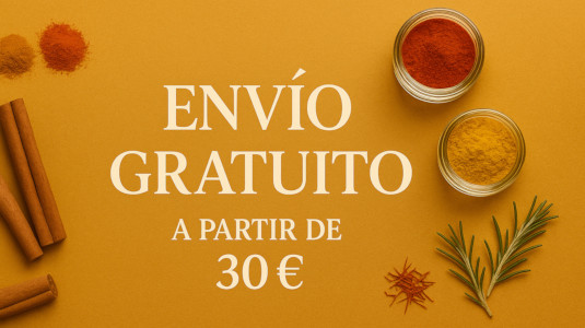 Más de 100 especias naturales. Envío gratis desde 30 €. Compra online de especias.