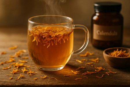 infusión de flor de caléndula