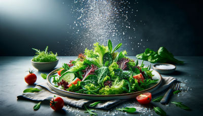 ensalada con flor de sal