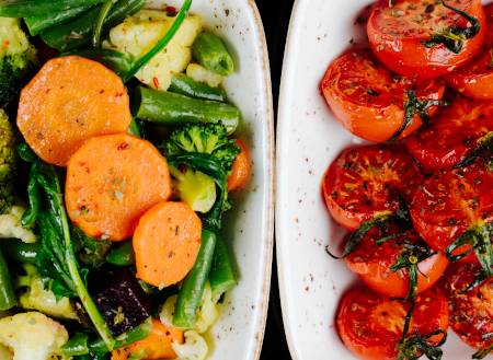 verduras al horno con finas hierbas